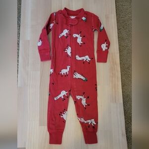 Hanna Andersson Red Llama Print One-Piece